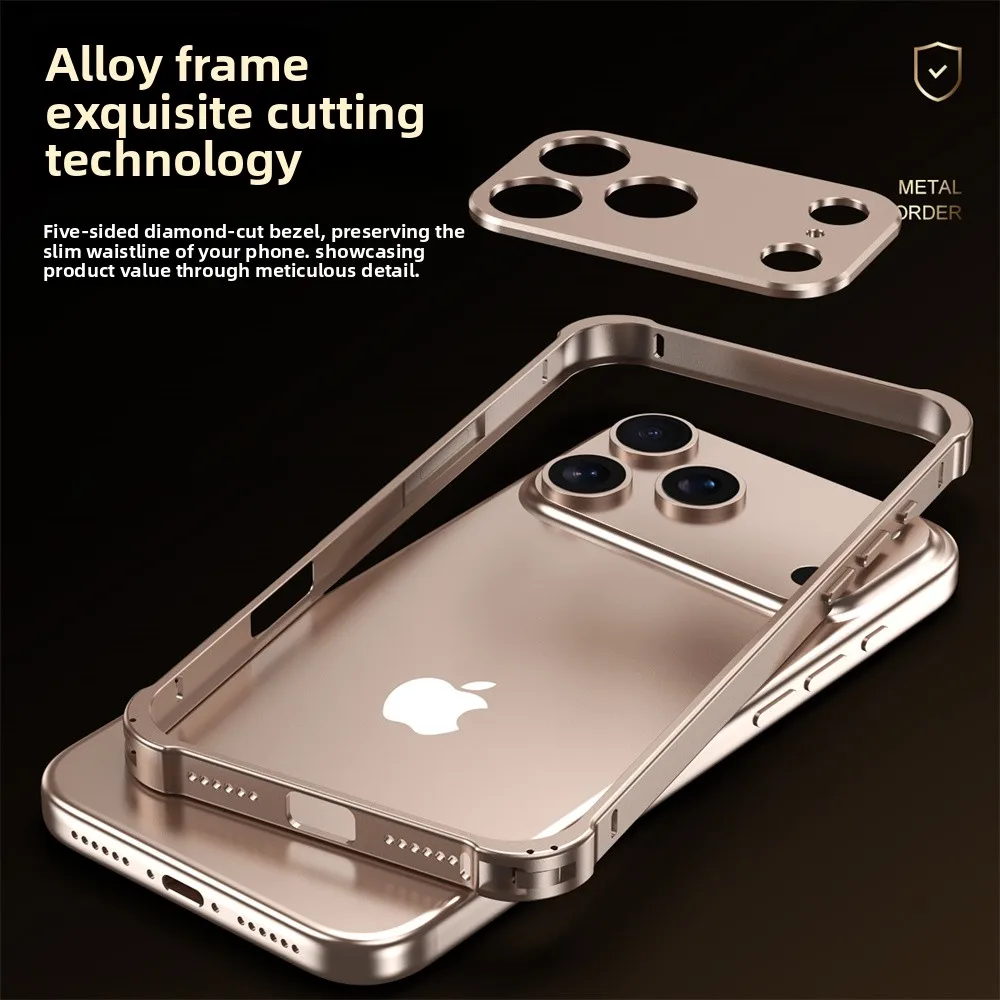 Metal Bumper Aluminum Frame Case - Original Colour Aluminum Alloy Metal Frame