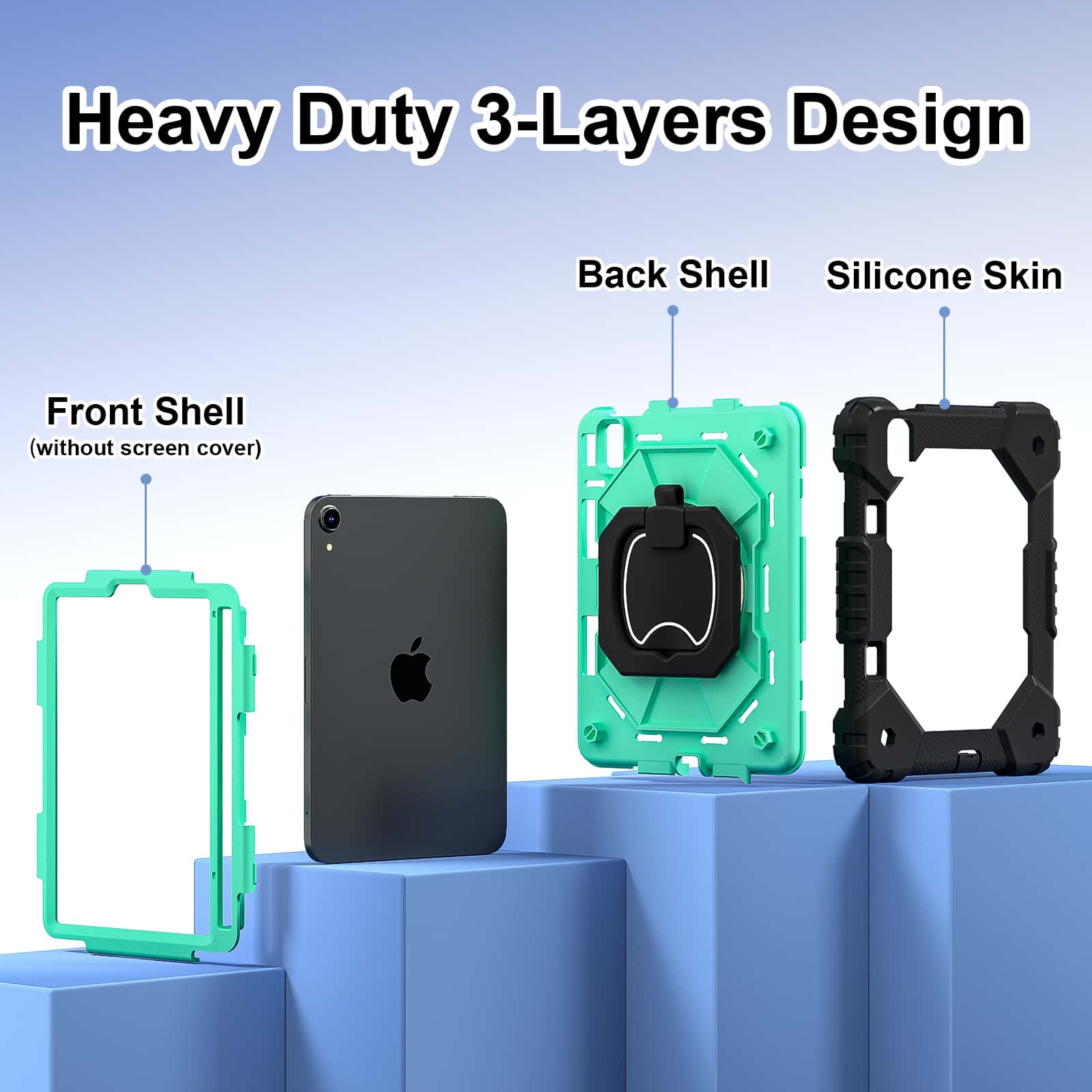Shockproof Case for iPad Mini  - Heavy Duty 360 Full Body Protective Case ulasan dan harga