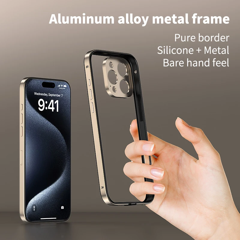 Camera Protection + Hybrid Sil - Metal Bumper Aluminum Frame Case ulasan dan harga