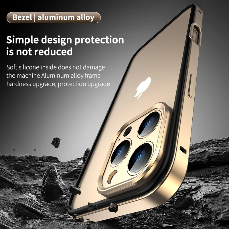 Camera Protection + Hybrid Sil - Metal Bumper Aluminum Frame Case ulasan dan harga
