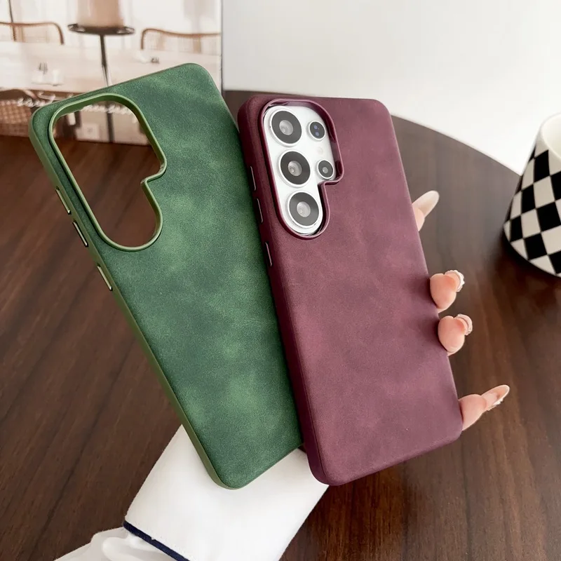 Retro PU Leather Texture Phone - Matte Hard Pc Back Case ulasan dan harga