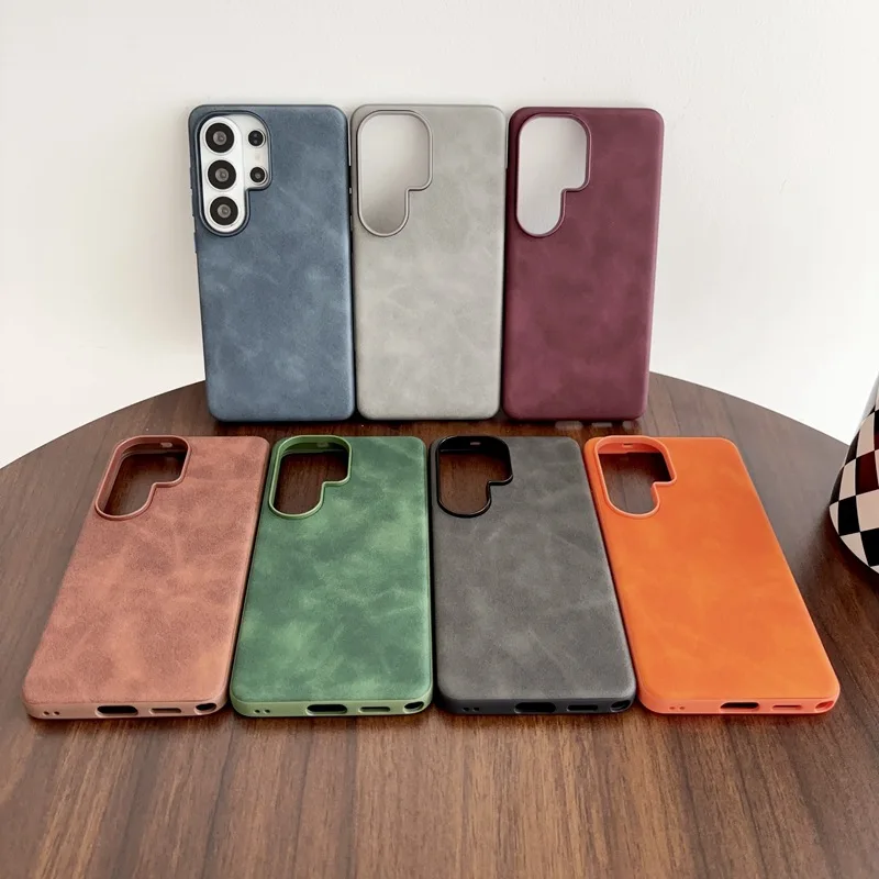 Retro PU Leather Texture Phone - Matte Hard Pc Back Case ulasan dan harga