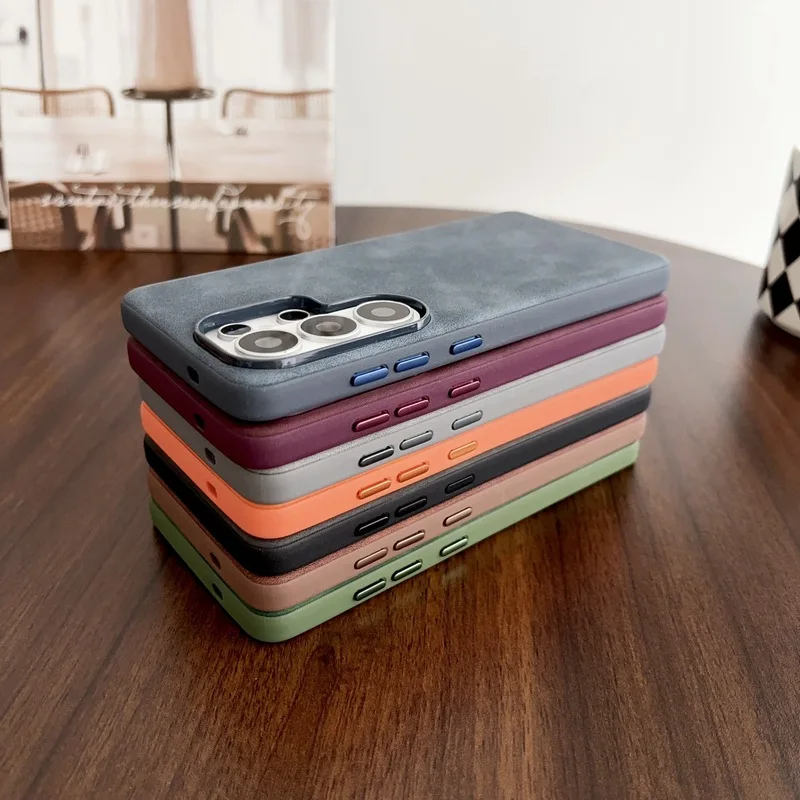 Retro PU Leather Texture Phone - Matte Hard Pc Back Case ulasan dan harga